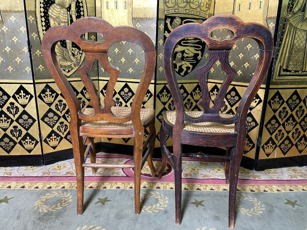 7 Louis Philippe Chairs In Cannage