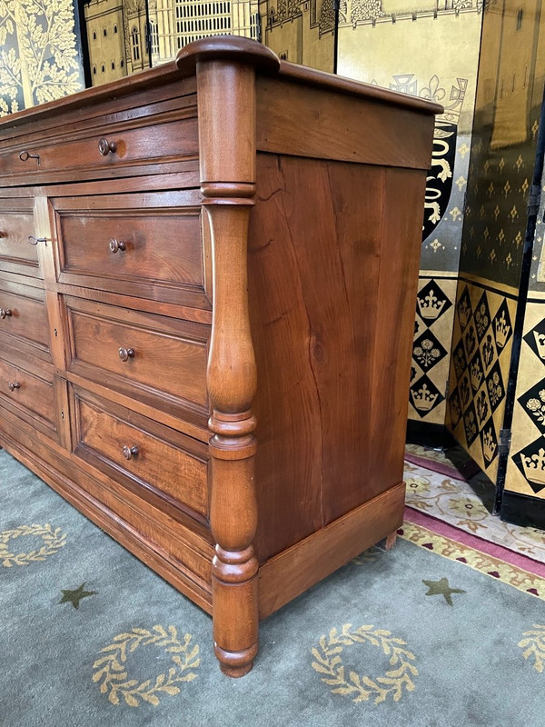 Empire walnut chest of drawers