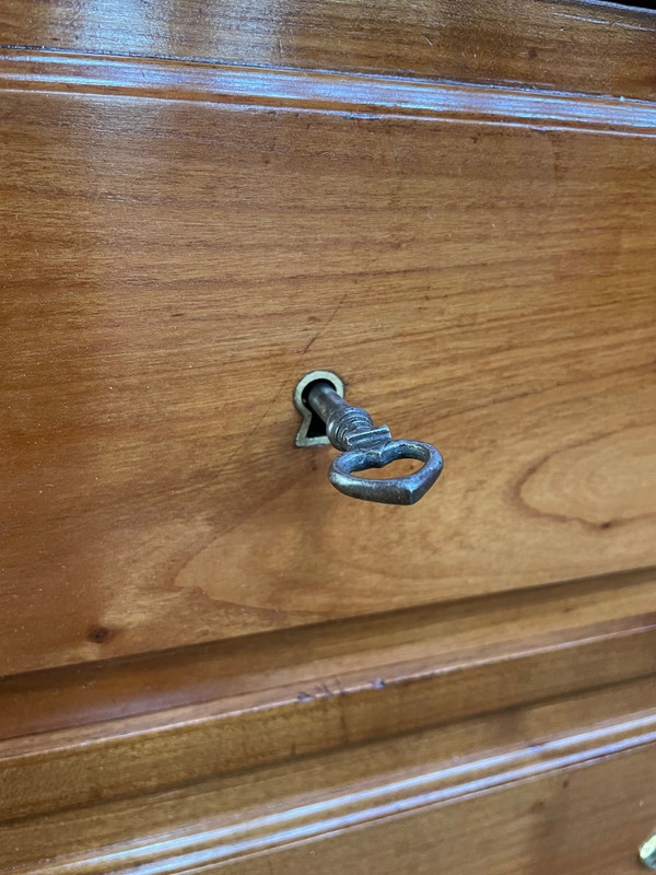 Art Nouveau cherrywood chest of drawers