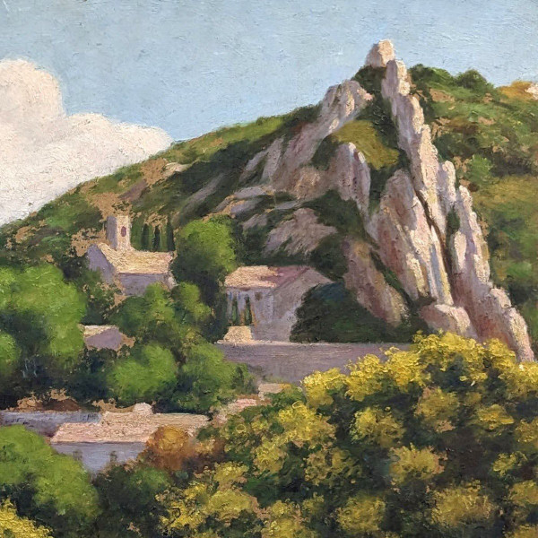 Olio Su Tela Scena Pastorale Scuola Provenzale Rémy Mayan (1877-1961)