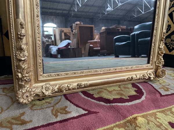 Napoleon III Mirror With Gold Leaf