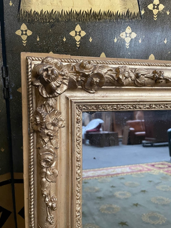 Napoleon III Mirror With Gold Leaf