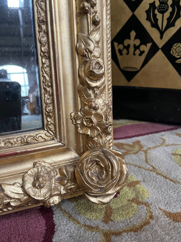 Napoleon III Mirror With Gold Leaf