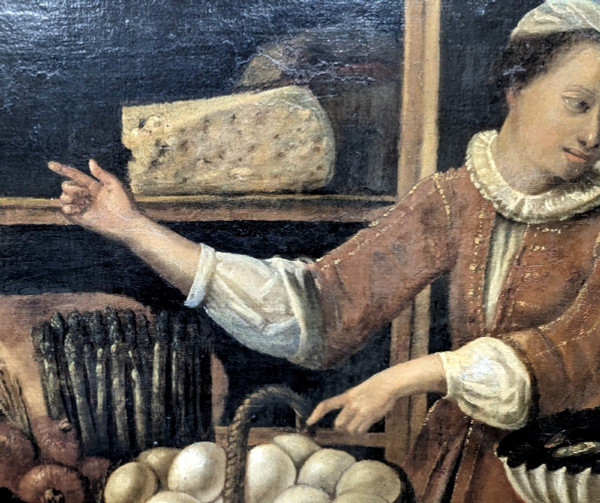 Genre Scene Character In A Pantry Dutch Painting Late 17th Century