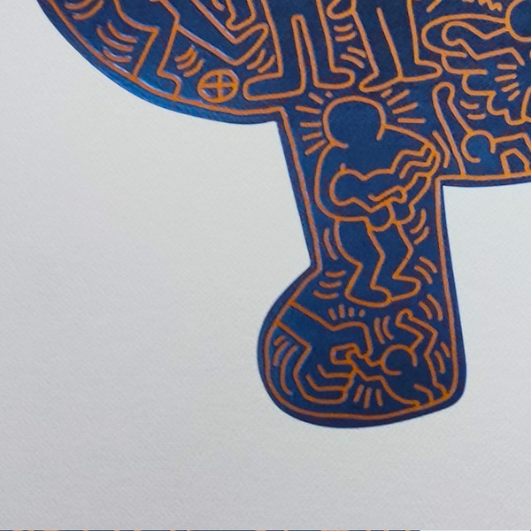 1990s Original Gorgeous Keith Haring Limited Edition Lithograph