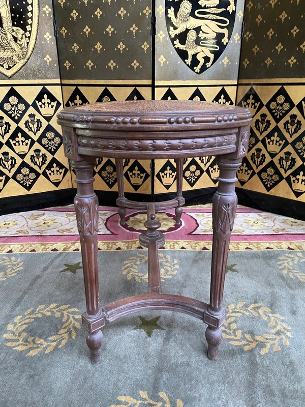 Louis XVI style piano bench in canework