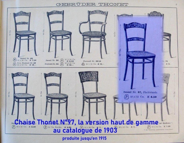 Suite Of 6 Bistro Chairs THONET 97