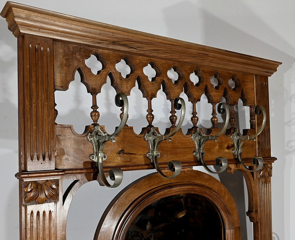 Rare Vestibule Chest in Walnut – Late 19th Century