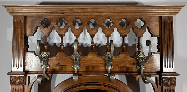 Rare Vestibule Chest in Walnut – Late 19th Century