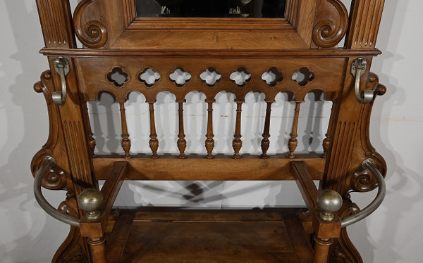 Rare Vestibule Chest in Walnut – Late 19th Century