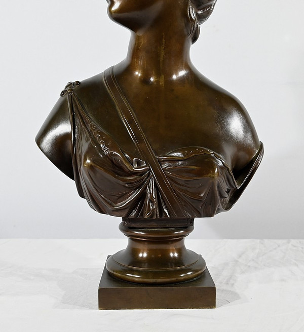 Bronze “Diane the Huntress”, after Houdon – Late 19th century