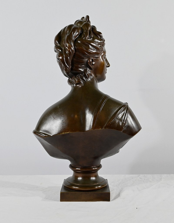 Bronze “Diane the Huntress”, after Houdon – Late 19th century