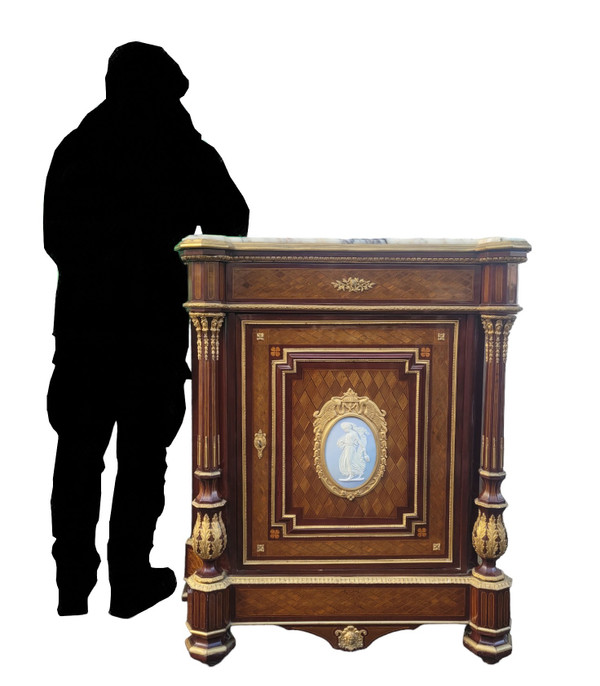 *Promotion *Sideboard auf Stützhöhe mit Intarsien, Napoleon III., 19. Jahrhundert