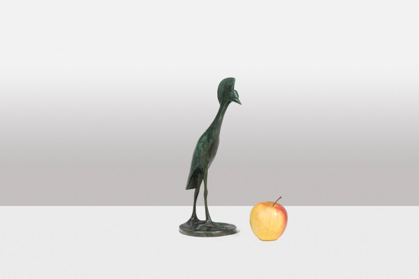 François Pompon. “Crowned Crane on the move”, bronze, 2006 print.