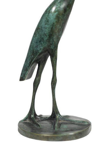 François Pompon. “Crowned Crane on the move”, bronze, 2006 print.