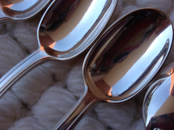 12 teaspoons/mocha in silver metal silversmith S.F.A.M