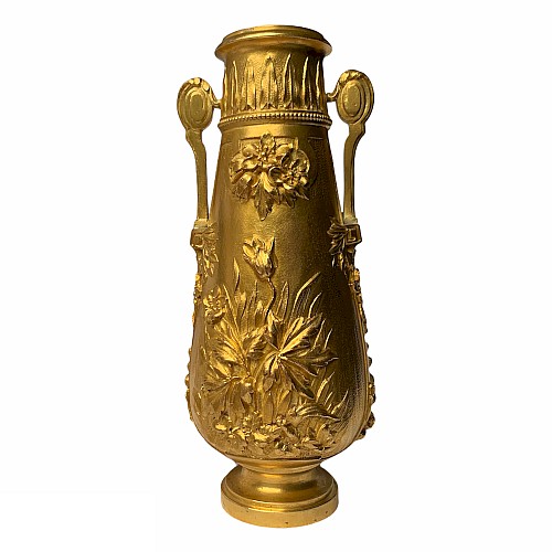 Corrieaux Gilt Bronze Baluster Vase