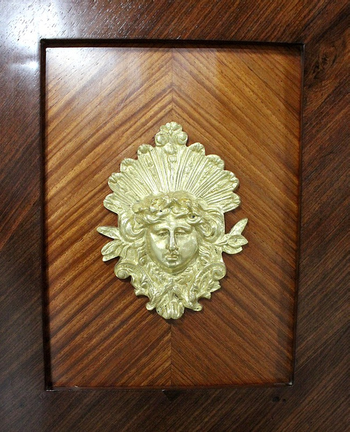 Bookcase in Blond Mahogany and Violet Wood, Louis XV taste - Late 19th century