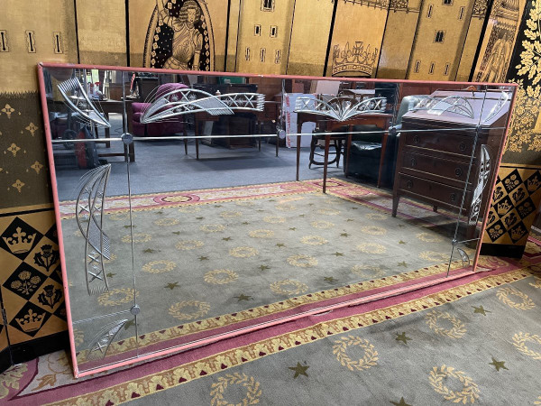 Miroir De Brasserie ou bistrot Vintage 1970