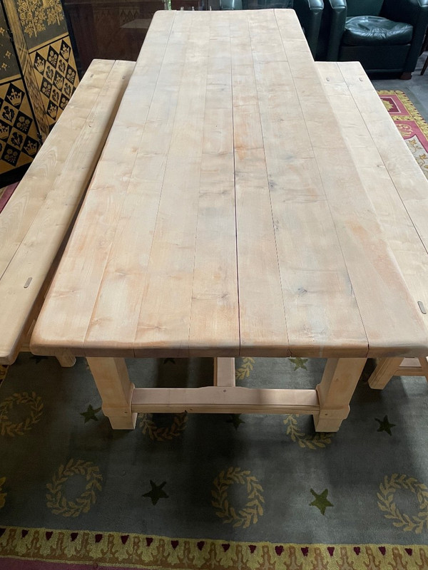 Beech Farm Table and benches