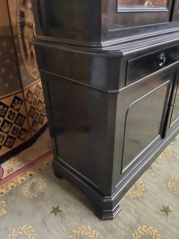 Louis Philippe Double Body Buffet In Blackened Wood