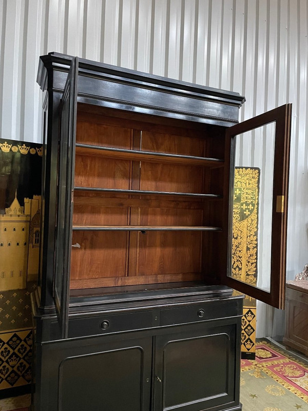 Louis Philippe Double Body Buffet In Blackened Wood