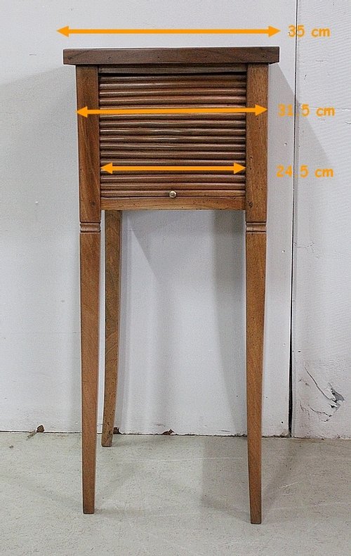 Small Curtain Table, Solid Walnut - Nineteenth