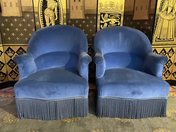 Pair Of Napoleon III Toad Armchairs