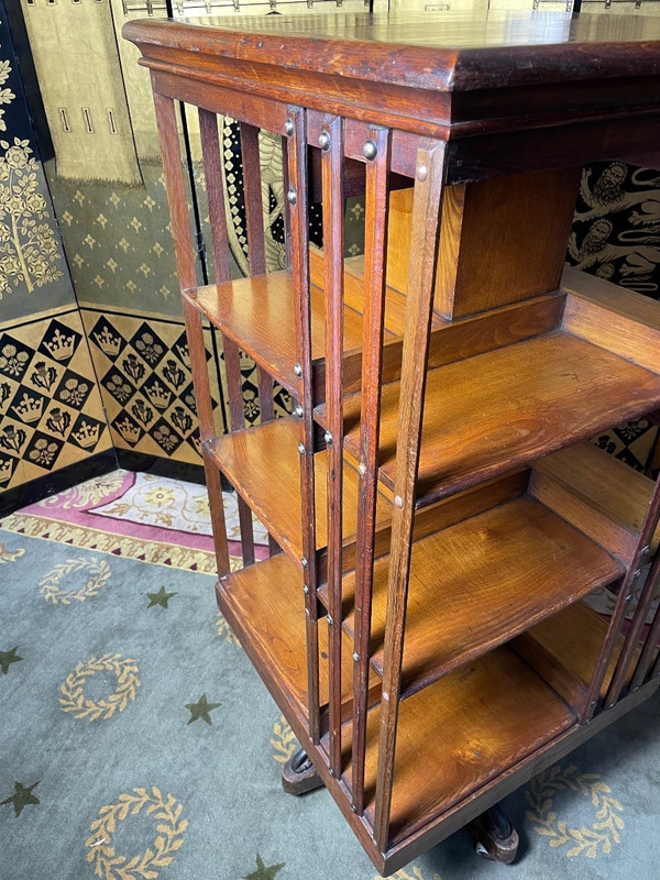 Revolving Oak Bookcase 1900