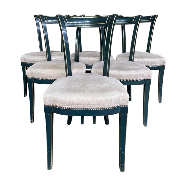 Suite Of 6 Louis XVI Style Chairs By “Maurice Hirch”