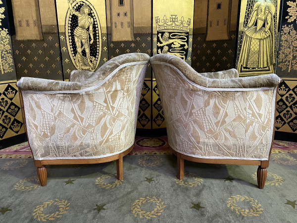 Pair of Bergère Armchairs Art Deco Period