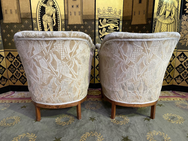 Pair of Bergère Armchairs Art Deco Period