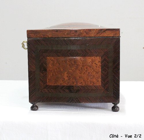 Small Veneer Wood Box, Napoleon III Period - Nineteenth