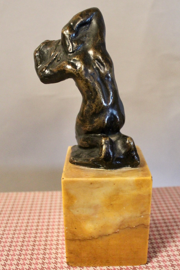 Bronze By Léon Ernest Drivier "Bather Tying Her Hair"