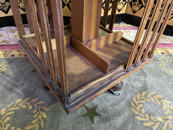 Revolving Bookcase In Solid Oak 1900