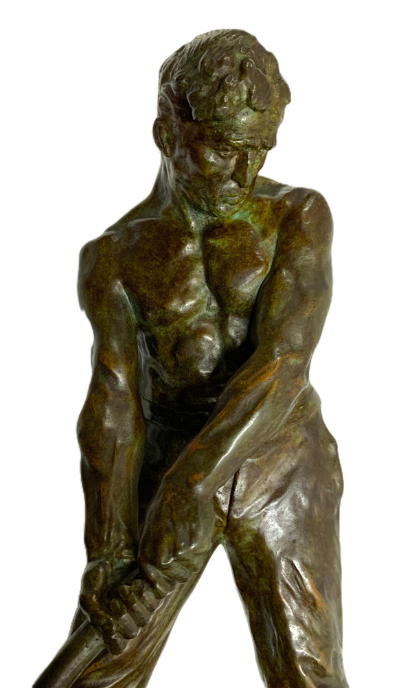 Victor Demanet Art Deco Bronze "the Hammerer"