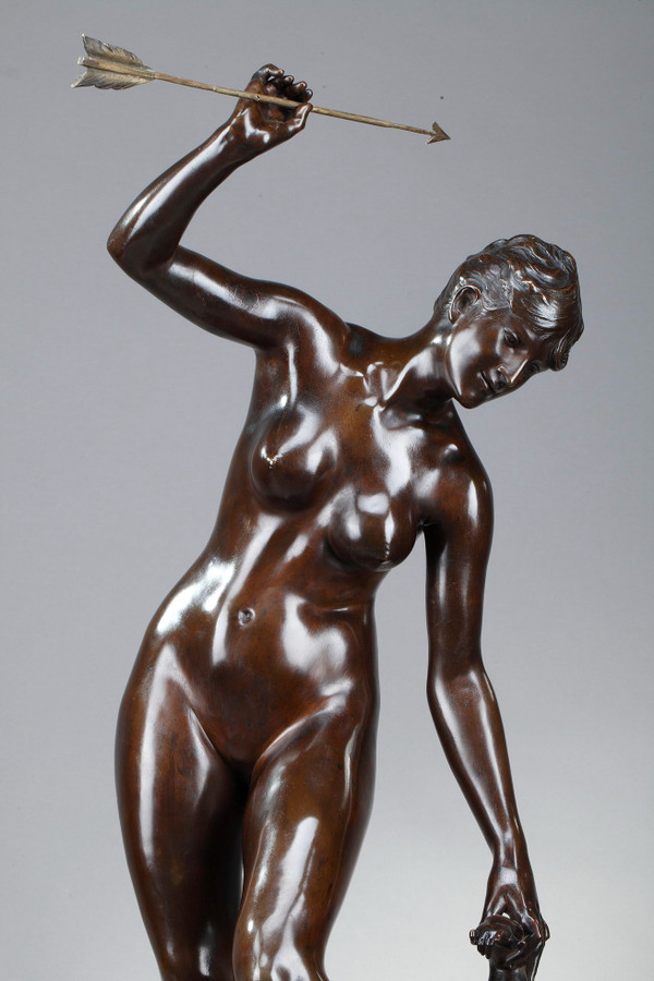 Bronzeskulptur „Venus und Liebe“