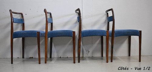 Suite of 4 Scandinavian Chairs - 1960s