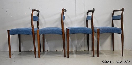 Suite of 4 Scandinavian Chairs - 1960s