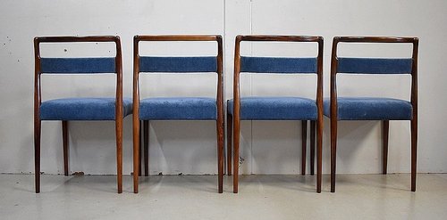 Suite of 4 Scandinavian Chairs - 1960s