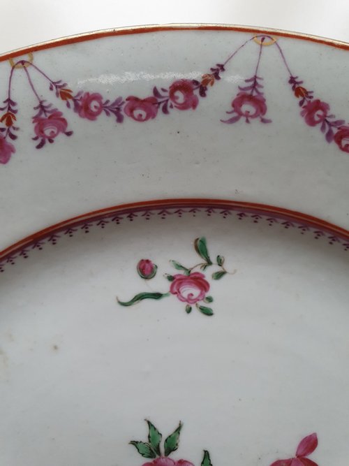 Chinese export porcelain plate from the late 18th /early 19th c