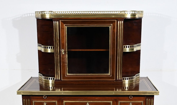 Small Mahogany Showcase Desk, Louis XVI style – Mid-19th century