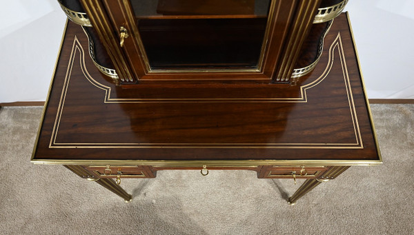 Small Mahogany Showcase Desk, Louis XVI style – Mid-19th century