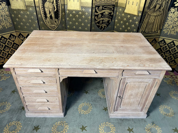 1950 Solid Oak Administrative Desk