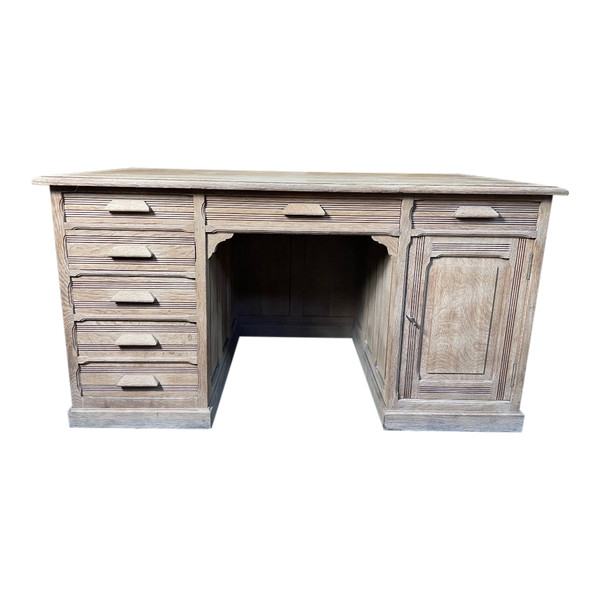 1950 Solid Oak Administrative Desk