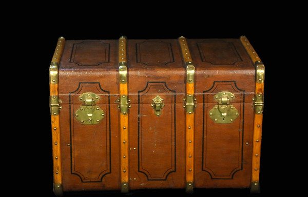 19th century travel trunk