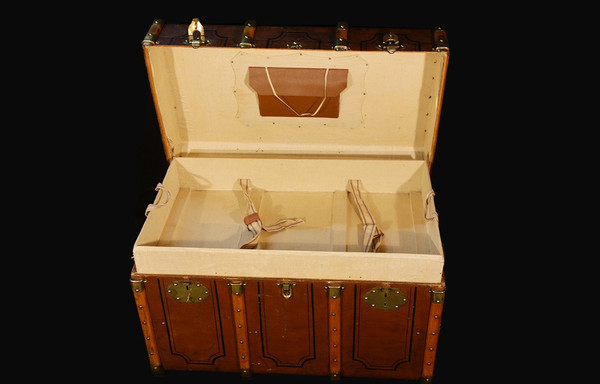 19th century travel trunk