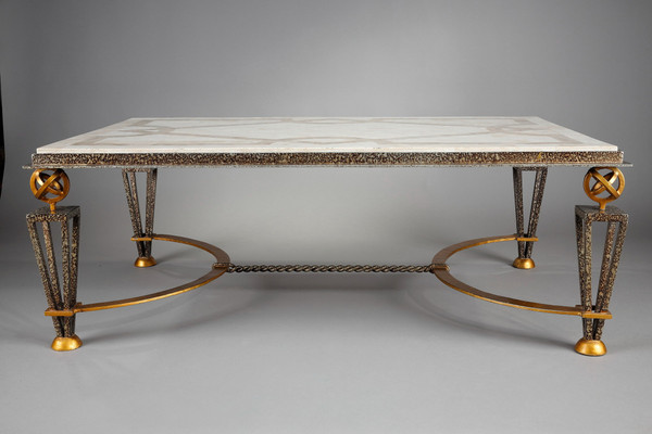 Coffee table in the taste of Gilbert Poillerat