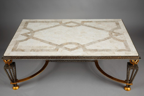 Coffee table in the taste of Gilbert Poillerat