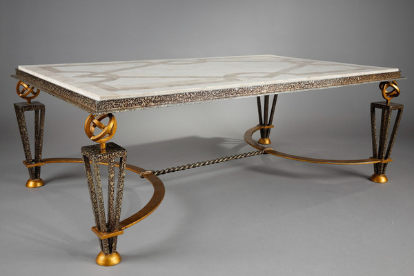 Coffee table in the taste of Gilbert Poillerat